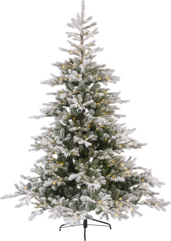 Everlands Grandis Fir Prelit Snowy Groen Kerstboom Ø132x180 cm 400 LED
