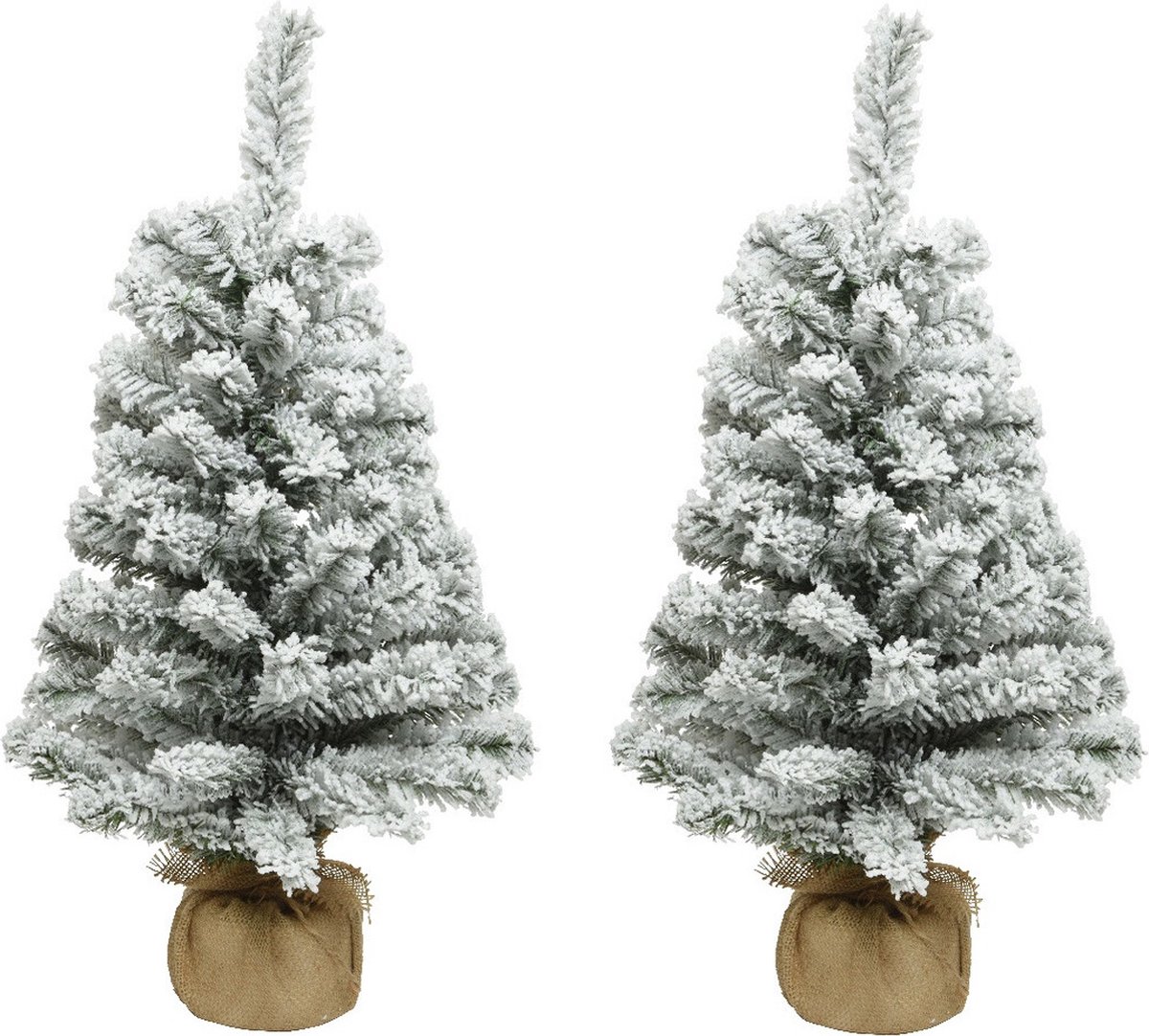 Everlands Imperial Snowy kunstkerstboom 60 cm set van 2