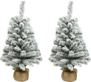 Everlands Imperial Snowy kunstkerstboom 60 cm set van 2