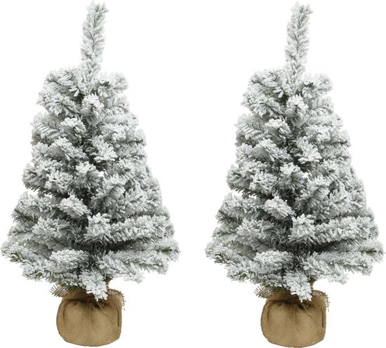 Everlands Imperial Snowy kunstkerstboom 60 cm set van 2