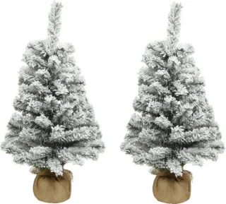 Everlands Imperial Snowy kunstkerstboom 60 cm set van 2