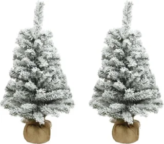Everlands Imperial Snowy kunstkerstboom 75 cm - 2 stuks