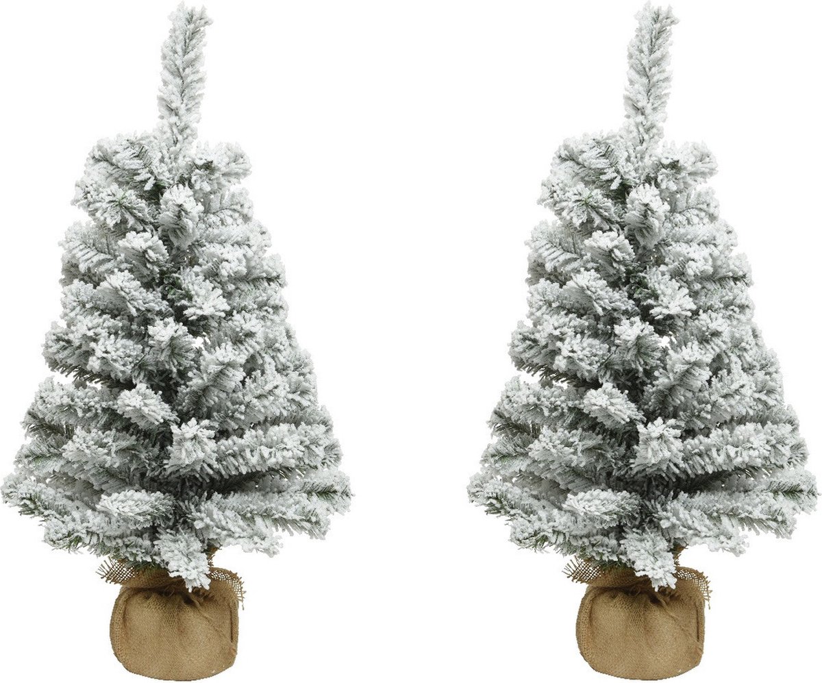 Everlands Imperial Snowy Kunstkerstboom 90 cm - Set van 2