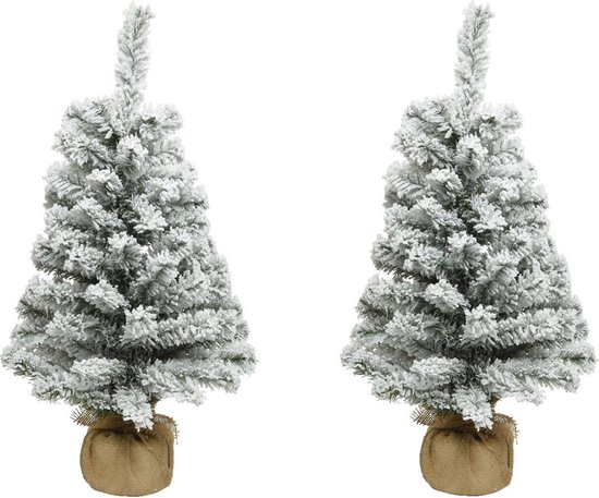 Everlands Imperial Snowy Kunstkerstboom 90 cm - Set van 2