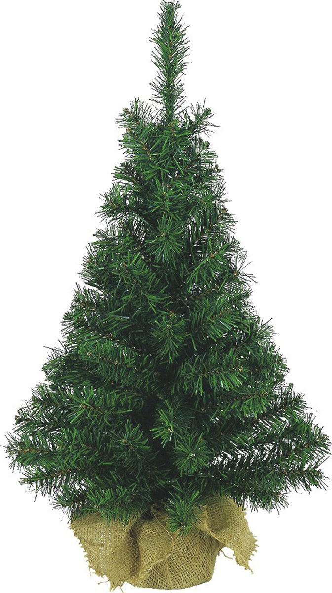 Everlands Kerstboom 75 cm in jute zak