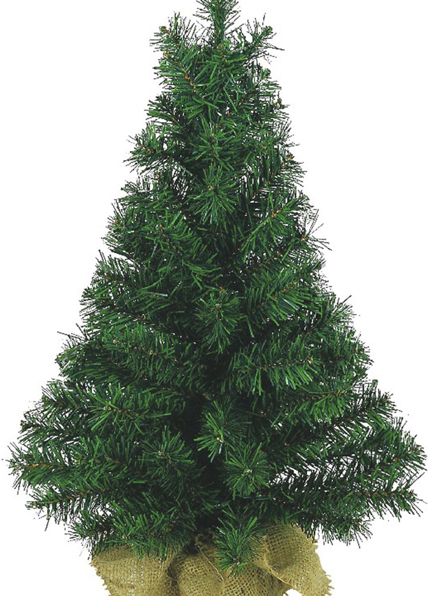 Everlands Kerstboom 75 cm in jute zak