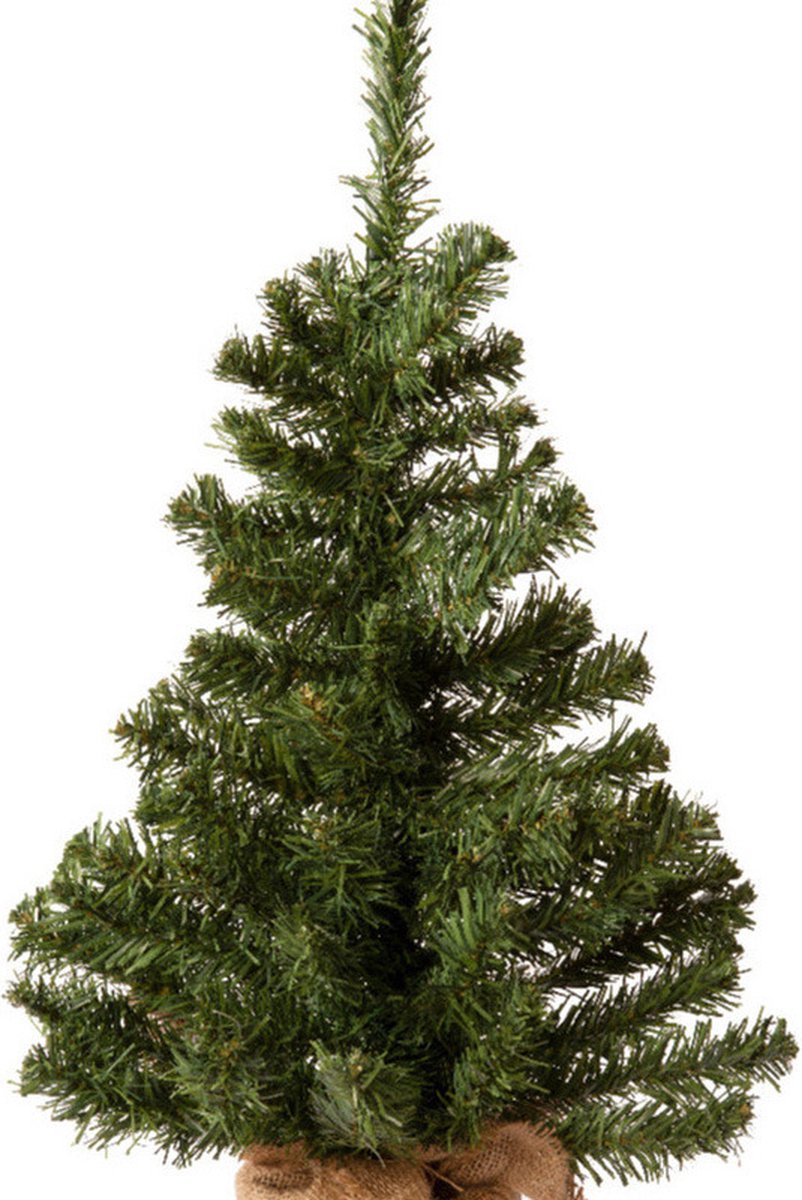 Everlands Kunstkerstboom 60 cm in jute zak