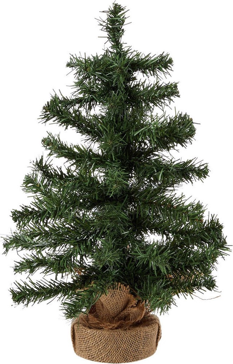 Everlands Kunstkerstboom 60 cm in jute zak