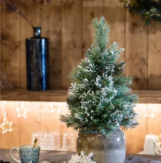 Everlands Kunstkerstboom Klein Besneeuwd 60 cm