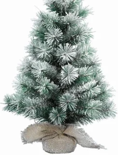Everlands Mini besneeuwde kerstboom 90 cm