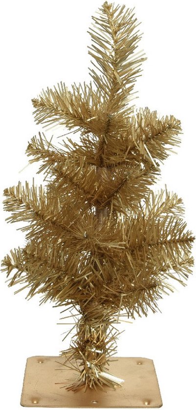 Everlands Mini kunstkerstboom 35 cm goud
