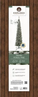 Everlands Pencil Pine Snowy kunstkerstboom 180 cm wit