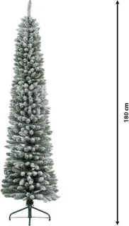 Everlands Pencil Pine Snowy kunstkerstboom 180 cm wit