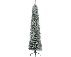 Compacte elegantie met de Everlands Pencil Pine Snowy kunstkerstboom