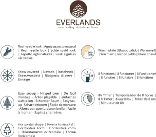 Everlands Snowy Grandis Fir Kunstkerstboom 240 cm