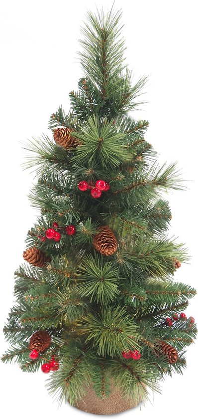 Everyday Miniature Pine Cone & Berry Tafelkerstboom 61 cm Groen