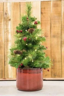 Everyday Pine Cone & Berry mini kunstkerstboom 61 cm groen