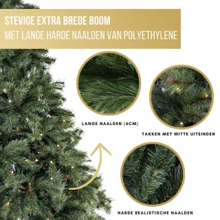 Excellent Trees Elverum Frosted 150 cm Kerstboom met verlichting