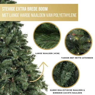 Excellent Trees Elverum Frosted 180 cm Kerstboom met Verlichting