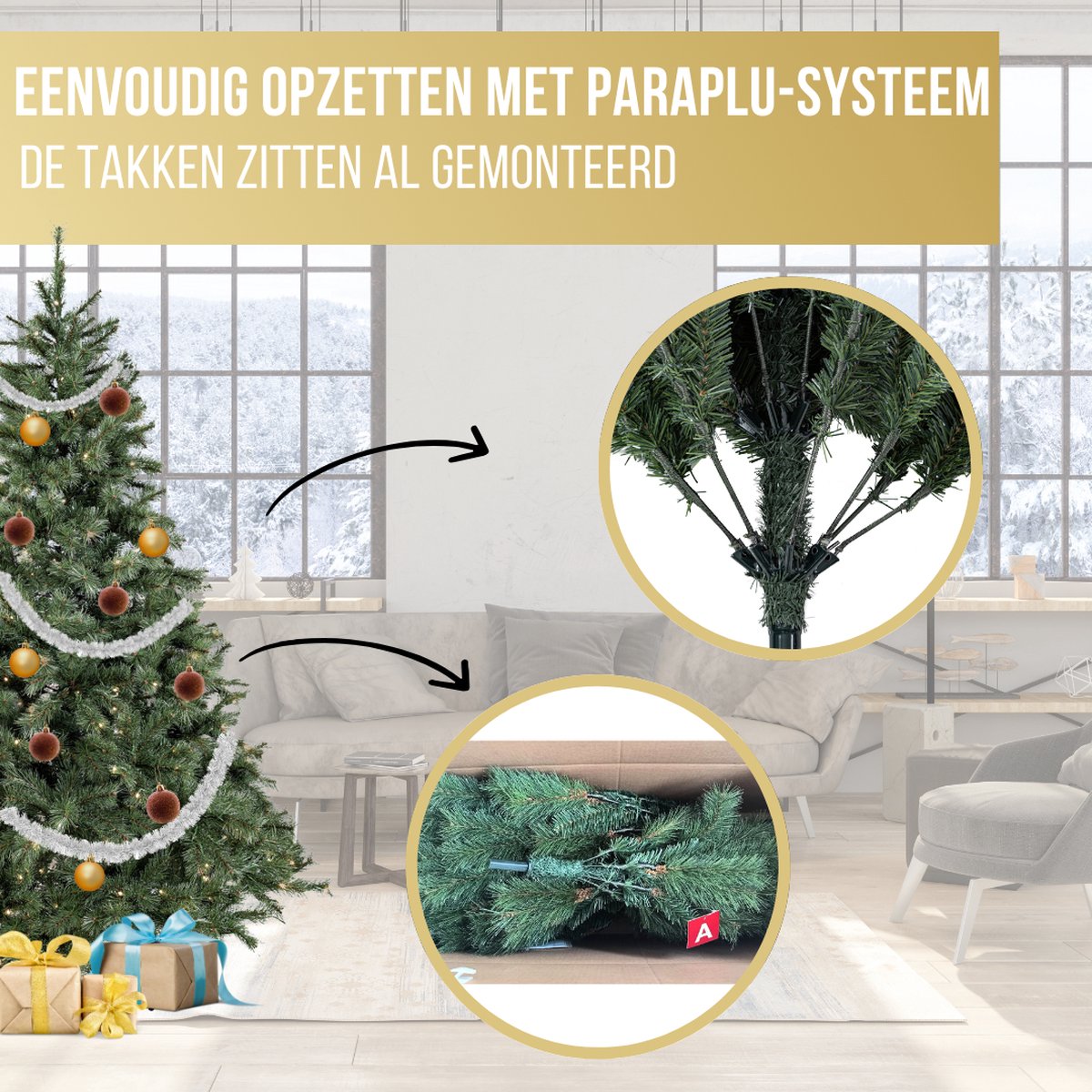 Excellent Trees Elverum Frosted Premium kerstboom 150cm