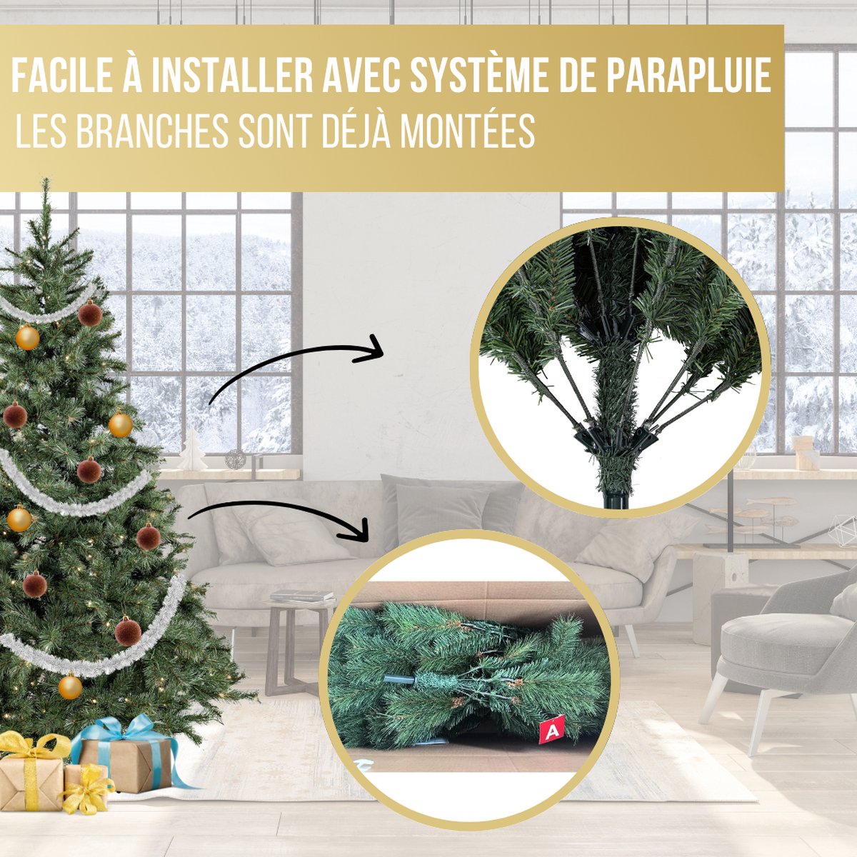 Excellent Trees Elverum Frosted Premium Kerstboom 180cm