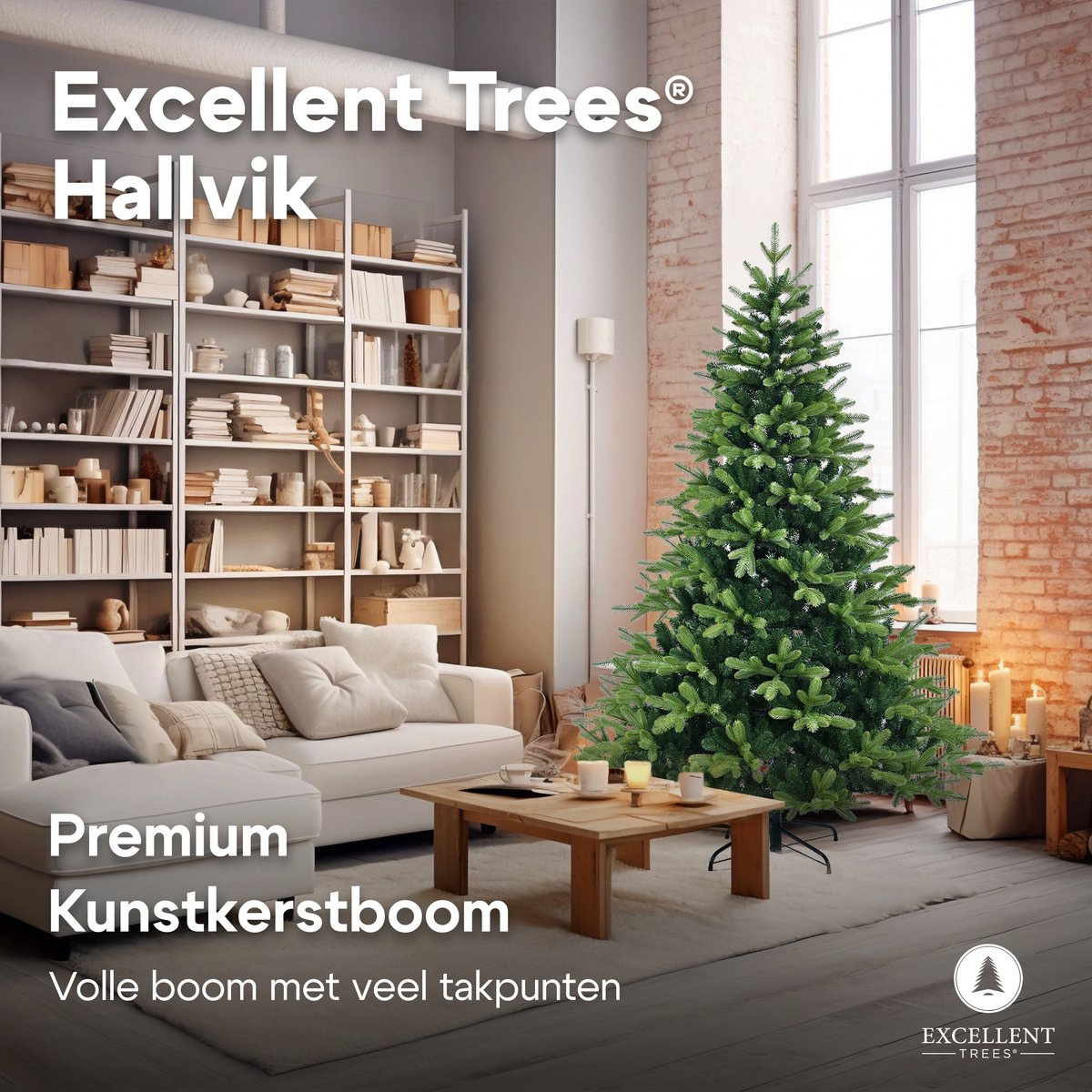 Excellent Trees Hallvik 180 cm Kerstboom PE+PVC