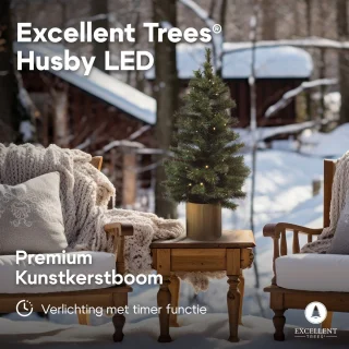 Excellent Trees® Husby Kunstkerstboom 90 cm in pot