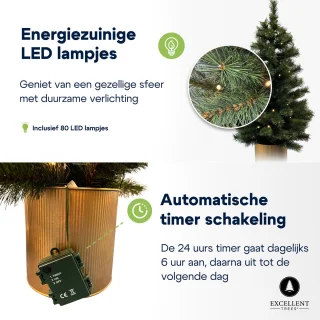 Excellent Trees® Husby Kunstkerstboom 90 cm in pot