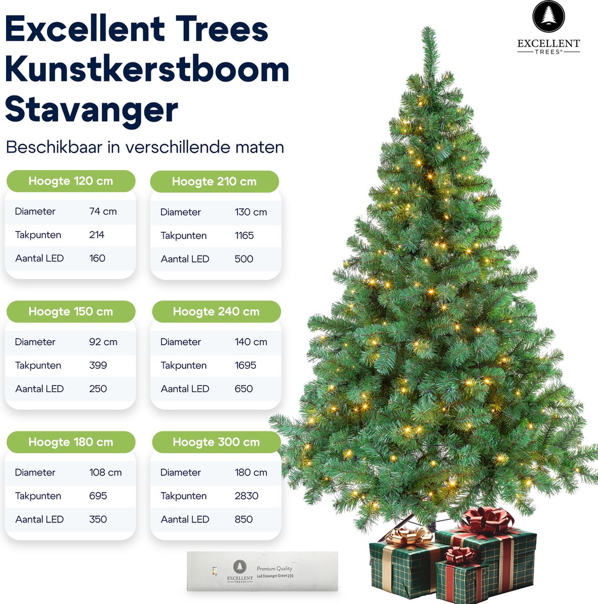 Excellent Trees Stavanger Kerstboom LED 240 cm