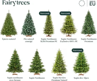 FairyTrees Kunstkerstboom Nordmann 220 cm