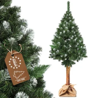Famanu kunstkerstboom op stam 160 cm met sneeuw bedekte punten