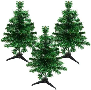 Famanu mini-kunstkerstboom set van 3 stuks, 30 cm