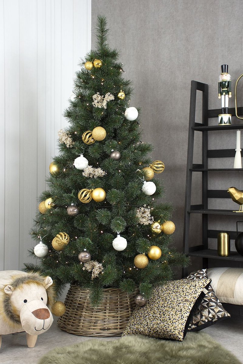 Famiflora Frosted Alpine kunstkerstboom 225 cm groen