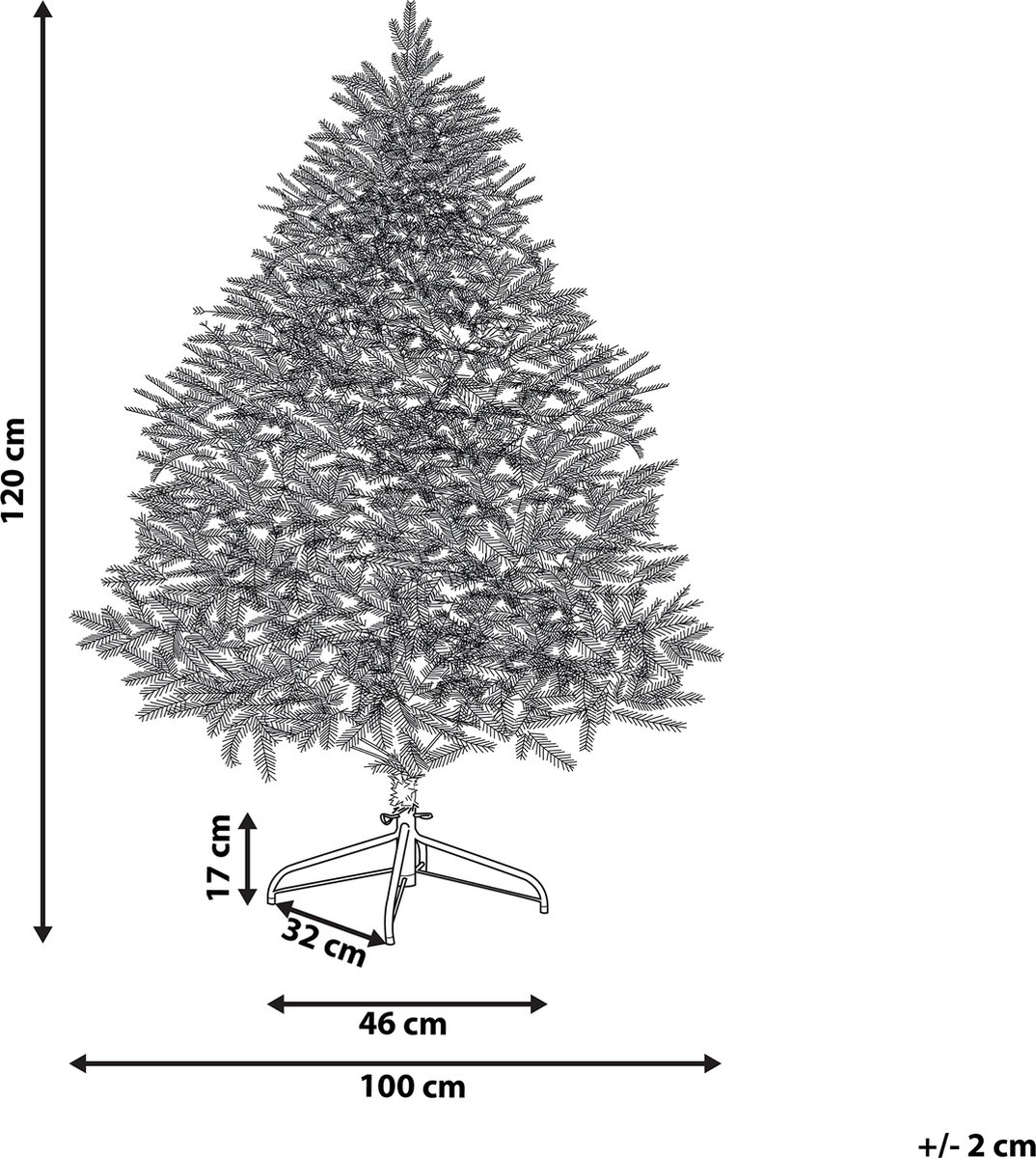 FARNHAM Kerstboom blauw 120 cm