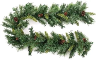 Feeric christmas kunstmatige kerstguirlande - dennengroen - dennenappels - 180 cm