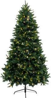 Sfeervolle compacte kerstboom met ingebouwde LED-verlichting