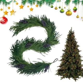 Feestelijke slinger groene decoratie 180 cm