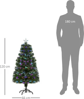 Fiber Optic Kerstboom 120 cm - Groen