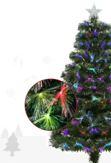 Fiber Optic Kerstboom 120 cm - Groen