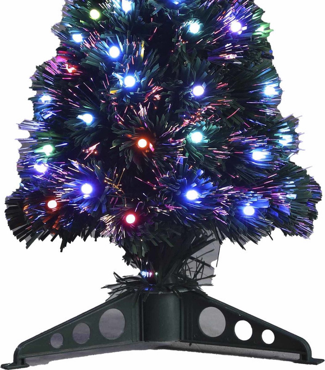 Fiber Optic Kerstboom 45 cm met Gekleurde Lampjes
