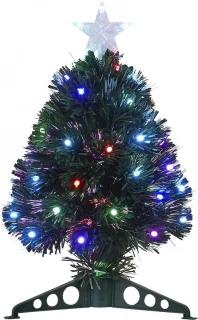 Fiber Optic Kerstboom 45 cm met Gekleurde Lampjes