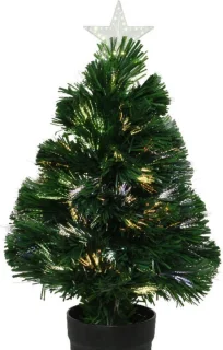 Fiber Optic Kerstboom 60 cm met Verlichting en Ster Piek