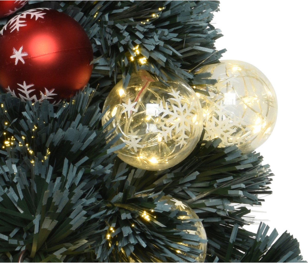 Fiber Optic Kunstkerstboom 60 cm Met Verlichting