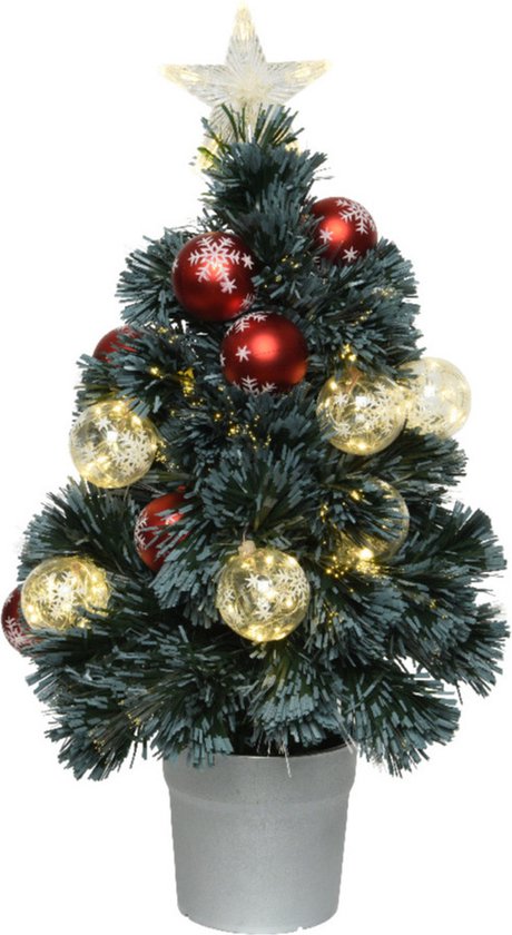 Fiber Optic Kunstkerstboom 60 cm Met Verlichting
