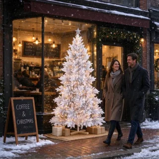 Froadp kunstkerstboom 225 cm wit