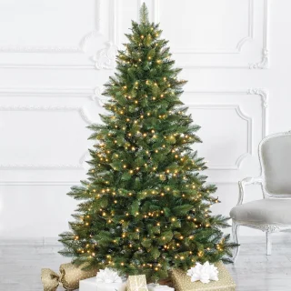 FT14/FT15 Nordmanntanne Kunstkerstboom 180 cm PVC Groene Stam Houten Standaard