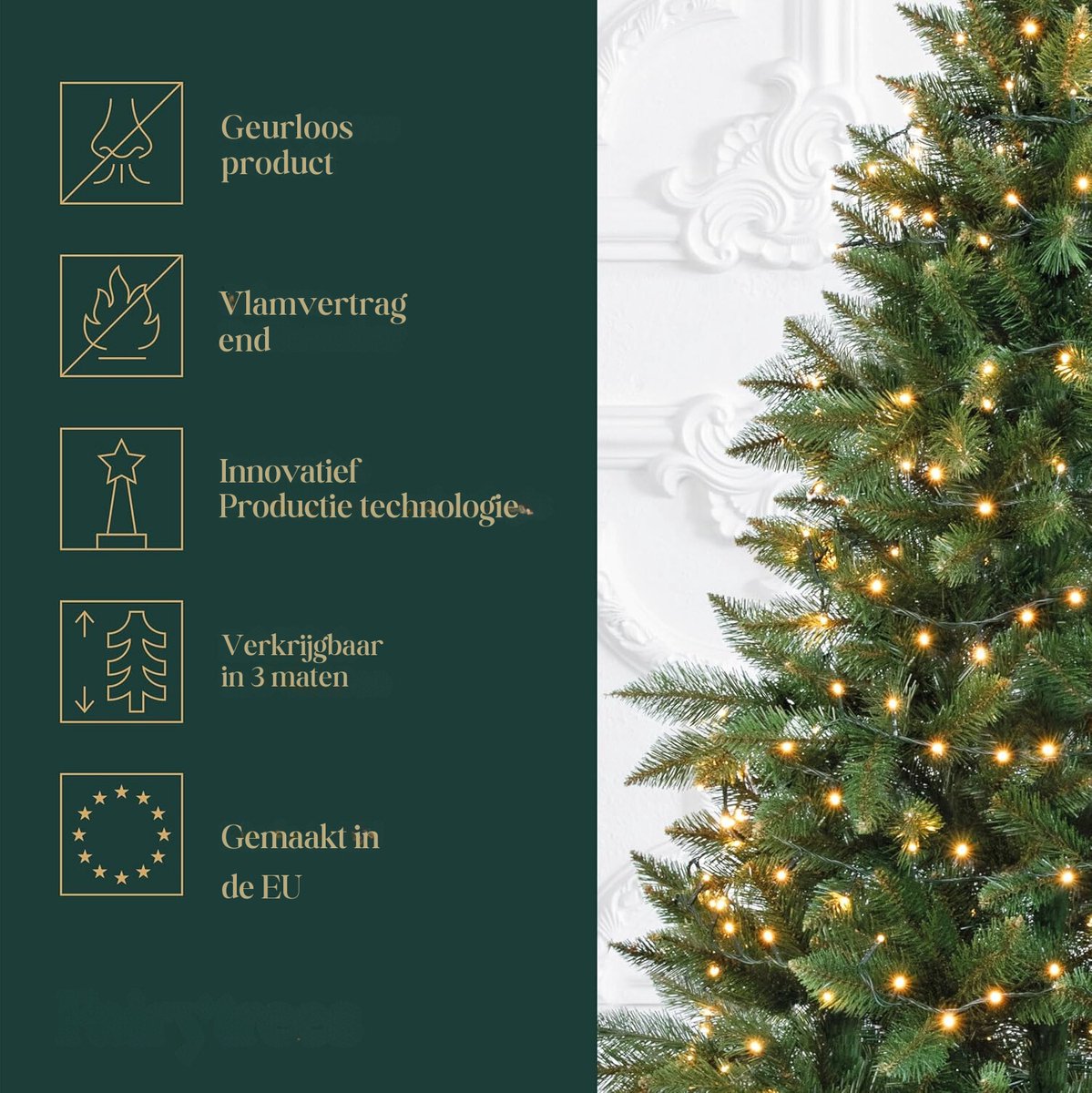 FT14/FT15 Nordmanntanne Kunstkerstboom 180 cm PVC Groene Stam Houten Standaard