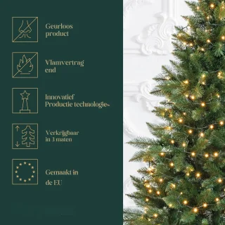 FT14/FT15 Nordmanntanne Kunstkerstboom 180 cm PVC Groene Stam Houten Standaard