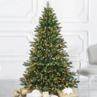 FT14/FT15 Nordmanntanne Kunstkerstboom 180 cm PVC Groene Stam Houten Standaard