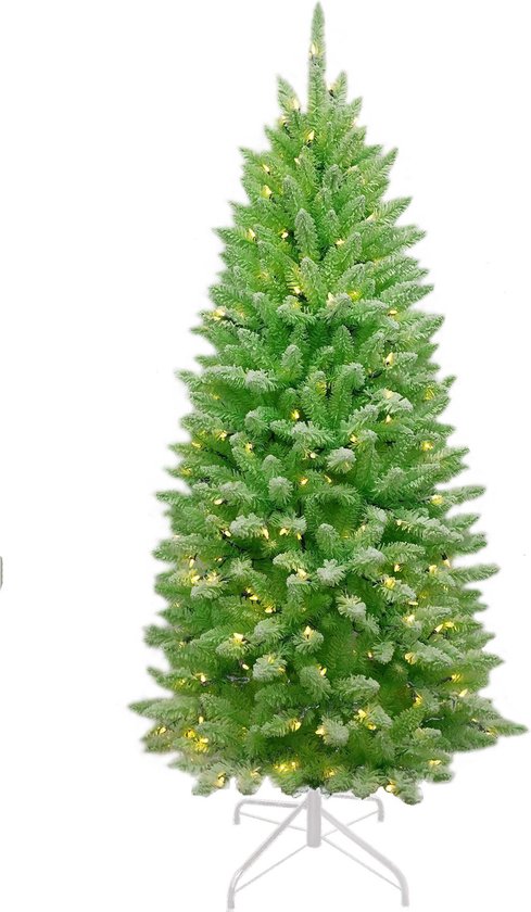 Funky Green verlichte kunstkerstboom 183 cm lichtgroen met metalen voet